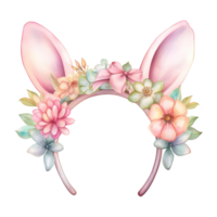 AI generated Bunny Ears Chic Bunny Headband - Adding a Playful Touch to Your Festive Look png