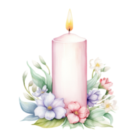 AI generated Charming Ambiance Embrace Spring with the Warmth of a Decorative Easter Candle png