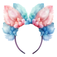 AI generated Bunny Ears Chic Bunny Headband - Adding a Playful Touch to Your Festive Look png