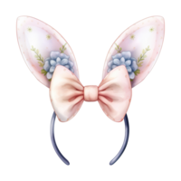 AI generated Bunny Ears Chic Bunny Headband - Adding a Playful Touch to Your Festive Look png