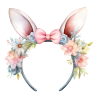 AI generated Bunny Ears Chic Bunny Headband - Adding a Playful Touch to Your Festive Look png