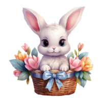 AI generated Adorable Easter Bunny A Festive and Fluffy Character for Spring Celebrations png