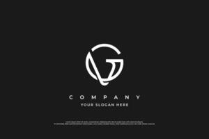 Initial Letter VG Logo or GV Logo Design Vector