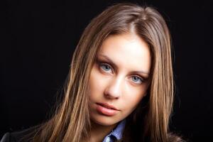 Beautiful young woman portrait photo