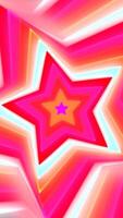 Seamless Loop of Bright Neon Stars in Gradient Transitions. Vertical Background video
