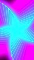 Star Shaped Neon Glowing Vertical Background video