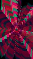 Abstract Pixelated Foilage Shapes in a Vibrant Spiral. Vertical Background video