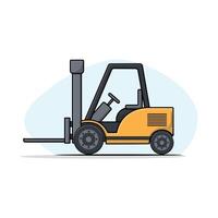 Forklift Construction Vector Illustration. Construction Vehicles Concept