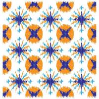 seamless pattern for fabric in ikat embroidery style vector