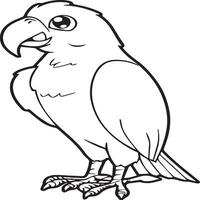 Parrot coloring pages. Coloring pages of Parrot for coloring pages vector