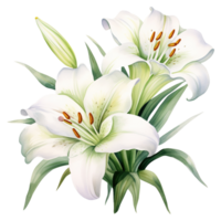 ai generado elegante floraciones abrazo Pascua de Resurrección con el eterno belleza de Pascua de Resurrección lirio png
