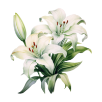 ai generiert elegant blüht Umarmung Ostern mit das zeitlos Schönheit von Ostern Lilie png
