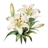 ai generado elegante floraciones abrazo Pascua de Resurrección con el eterno belleza de Pascua de Resurrección lirio png