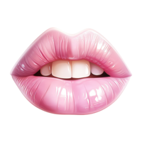 AI generated Kisses of Love Valentine Lips - Charming Feature for Heartfelt Celebrations png