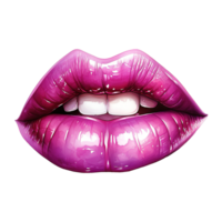 AI generated Kisses of Love Valentine Lips - Charming Feature for Heartfelt Celebrations png