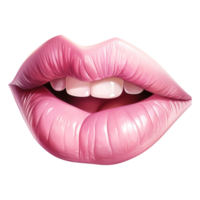 AI generated Kisses of Love Valentine Lips - Charming Feature for Heartfelt Celebrations png