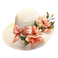 AI generated Fashionable Shade Spring Sun Hat - Elevate Your Look with a Trendy Headpiece png