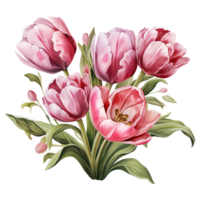 ai généré épanouissement beauté Pâques tulipes - vibrant floral délice pour printemps célébrations png
