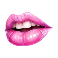 AI generated Kisses of Love Valentine Lips - Charming Feature for Heartfelt Celebrations png