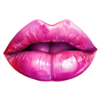 AI generated Kisses of Love Valentine Lips - Charming Feature for Heartfelt Celebrations png