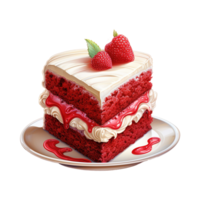 AI generated Sweet Romance Valentine Red Velvet - Delicious Treat for Heartfelt Celebrations png