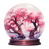 AI generated Enchanting Keepsake Valentine's Day Snowglobe - Romantic Scene Expressing Love png