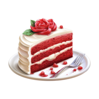 AI generated Sweet Romance Valentine Red Velvet - Delicious Treat for Heartfelt Celebrations png