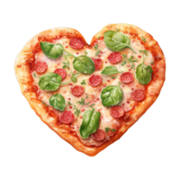 ai genererad pizza av kärlek valentine hjärtformade pizza - utsökt roman för innerlig fester png