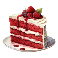 AI generated Sweet Romance Valentine Red Velvet - Delicious Treat for Heartfelt Celebrations png