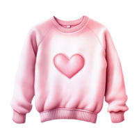 AI generated Warm Embrace Valentine Knit Sweater - Cozy and Handmade for Heartfelt Celebrations png