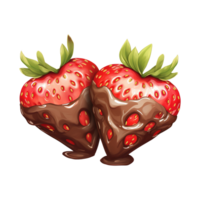 AI generated Gourmet Love Bites Valentine's Day Strawberries - Festive Sweets for Your Special Valentine png