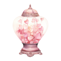 AI generated Glowing Romance Valentine Lamp - Charming Illumination for Heartfelt Celebrations png