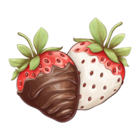 AI generated Gourmet Love Bites Valentine's Day Strawberries - Festive Sweets for Your Special Valentine png