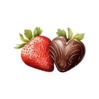 ai generado gastrónomo amor picaduras San Valentín día fresas - festivo dulces para tu especial enamorado png