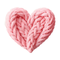 AI generated Cozy Love Valentine Knit Heart - Handmade Warmth for Heartfelt Celebrations png
