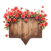 AI generated Heartwarming Craftsmanship Valentine's Day Wood Signs - Unique Wooden Signs Expressing Love png