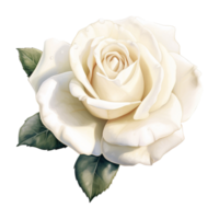 ai gegenereerd symbool van zuiverheid Valentijn wit roos - een geurig gebaar voor uw speciaal Valentijn png