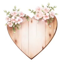 AI generated Heartwarming Craftsmanship Valentine's Day Wood Signs - Unique Wooden Signs Expressing Love png