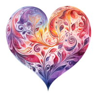 AI generated Heartfelt Celebrations Valentine's Day Hearts - Vibrant Symbols for Expressing Affection png