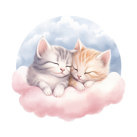 ai gerado acolhedor abraços namorados sonolento gatinho - uma fofa e reconfortante companheiro para amor celebrações png
