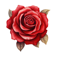 AI generated Delicate Elegance Valentine's Day Red Rose - Expressing Affection with Vibrant Charm png