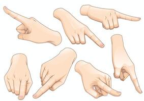 hands pointing vector