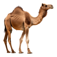 AI generated Camel walking front view isolated on transparent background png