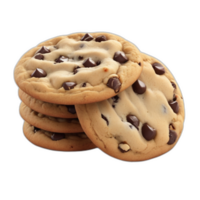 chocolate chip cookie on transparent background png