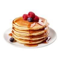 AI generated Pancakes isolated on transparent background png