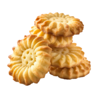 AI generated Danish butter cookies butter cookies isolated on transparent background png