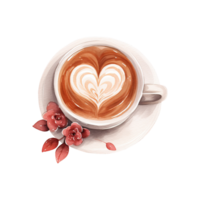 AI generated Caffeine Affection Valentine Love Coffee - A Festive Blend for Your Love Celebration png