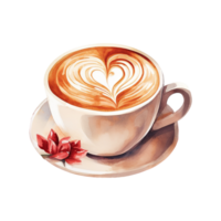 AI generated Caffeine Affection Valentine Love Coffee - A Festive Blend for Your Love Celebration png