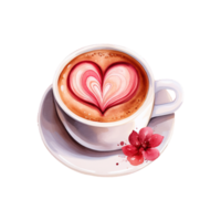 AI generated Caffeine Affection Valentine Love Coffee - A Festive Blend for Your Love Celebration png