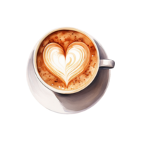 AI generated Caffeine Affection Valentine Love Coffee - A Festive Blend for Your Love Celebration png